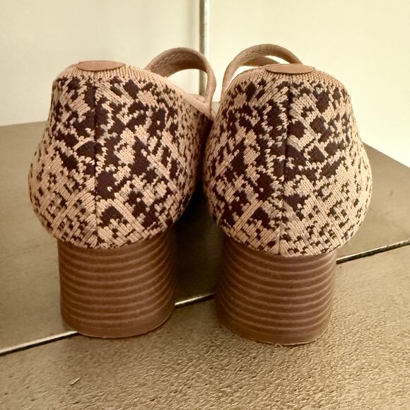 Vivaia Sz 39M Melody Pro Mary Jane Snake Print Excellent Square Toe - Picture 6 of 16